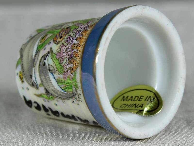 Bone China thimble - Jamaica