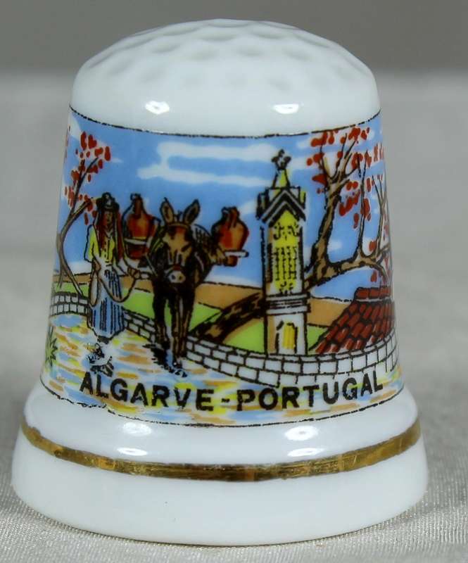 Bone China thimble - Algarve - Portugal