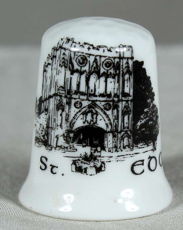 Bone China thimble - Bury St. Edmunds