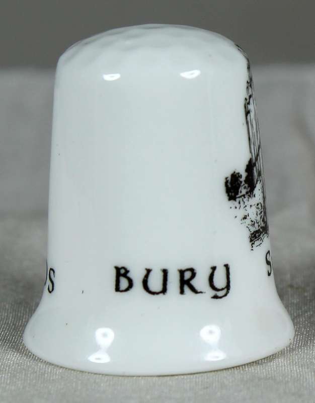 Bone China thimble - Bury St. Edmunds
