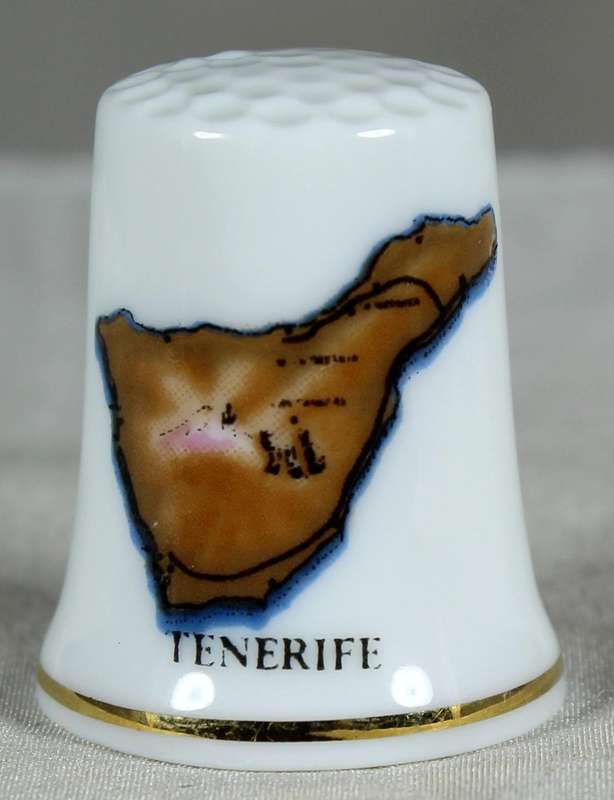 Bone China thimble - Tenerife