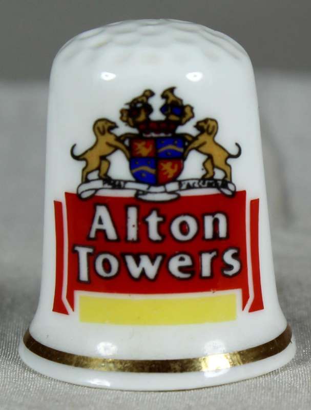 Bone China thimble - Alton towers