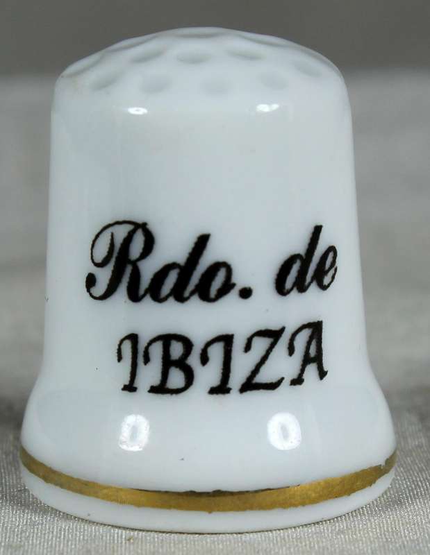 Bone China thimble - Rdo. de Ibiza