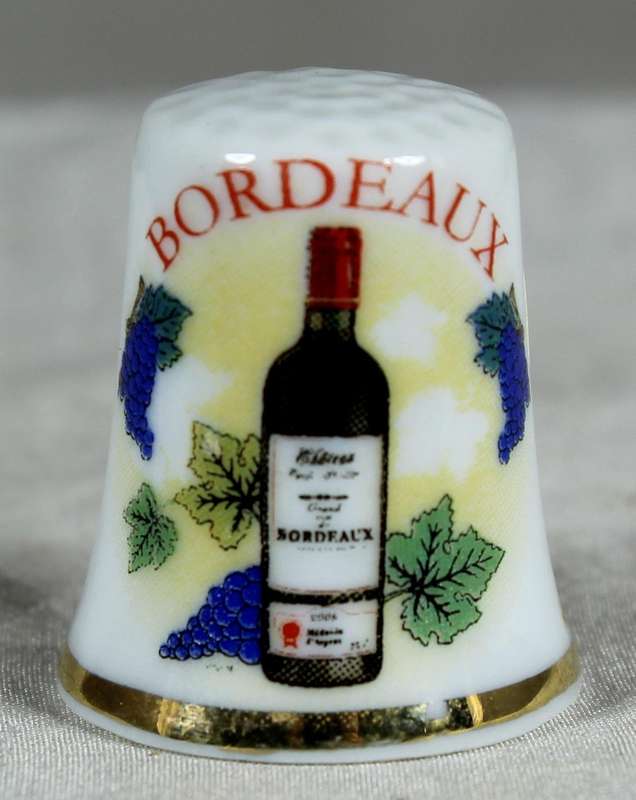 Bone China thimble - Bordeaux