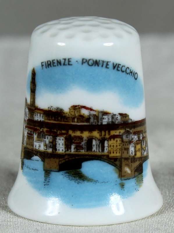 Bone China thimble - Firenze - Ponte Vecchio