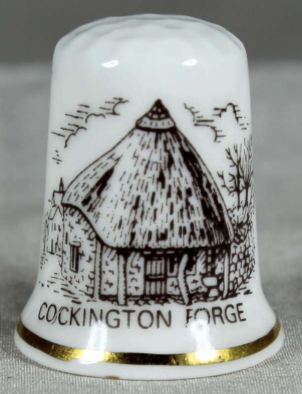 Bone China thimble - Cockington Forge