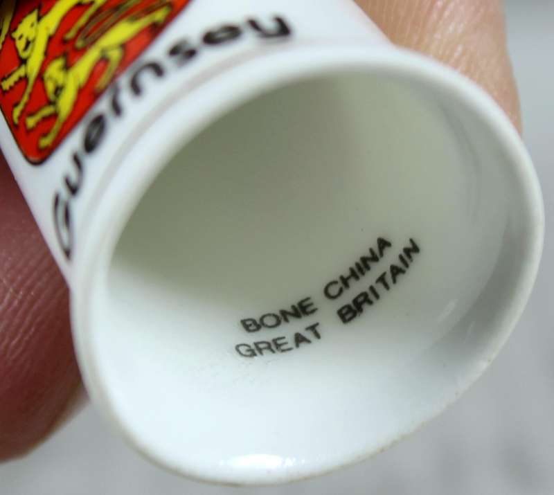 Bone China thimble - Guernsey