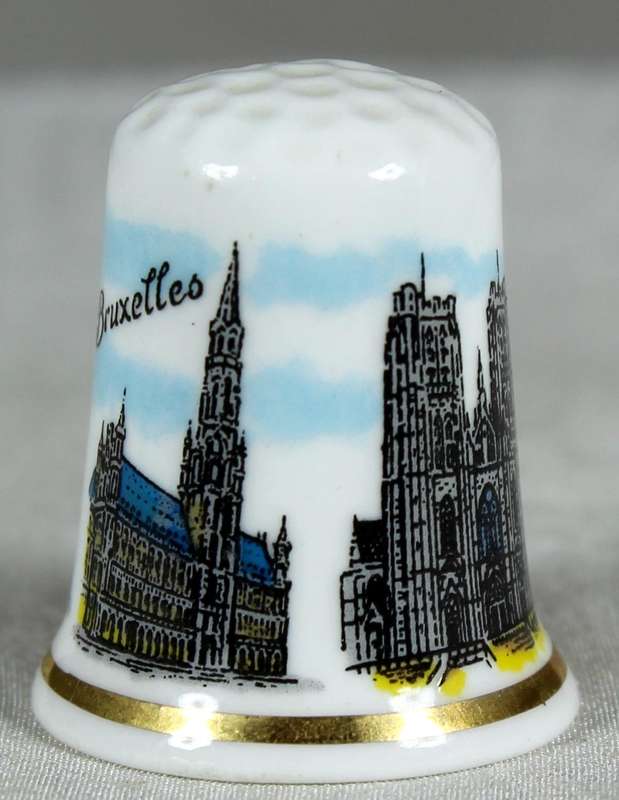 Bone China thimble - Brussel