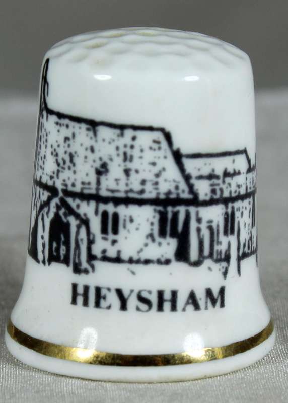 Bone China thimble - Heysham - St Peter's church