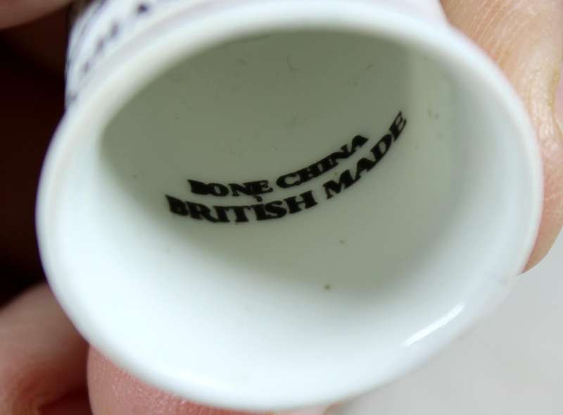 Bone China thimble - Heysham - St Peter's church