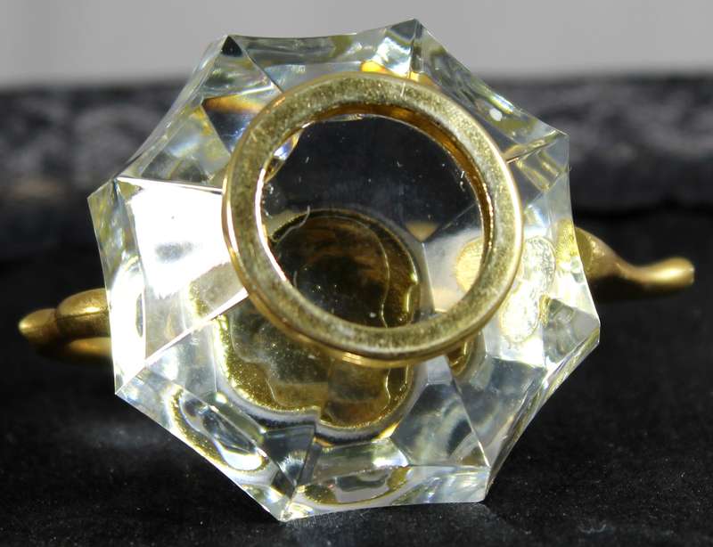 Crystal & gold miniature kettle