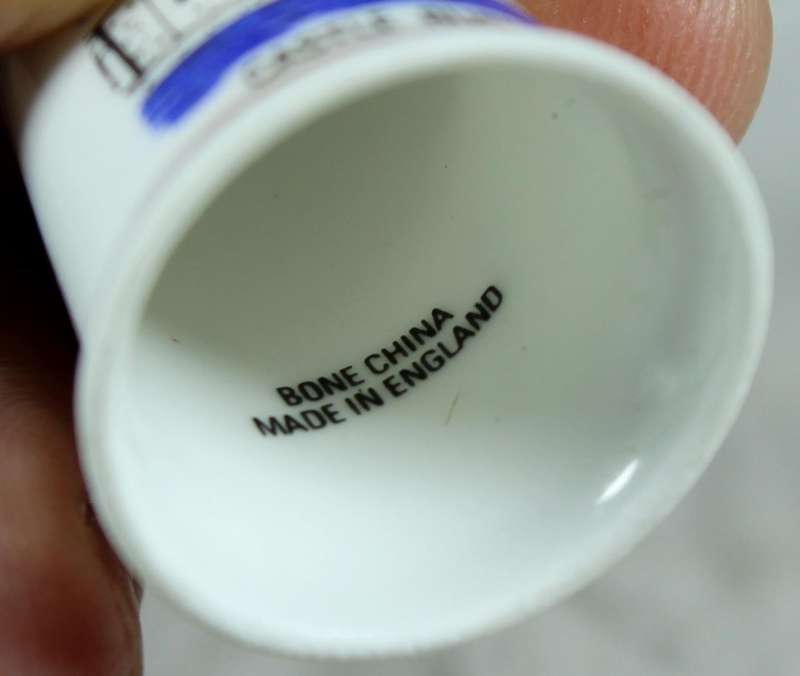 Bone China thimble - Castle Rushen