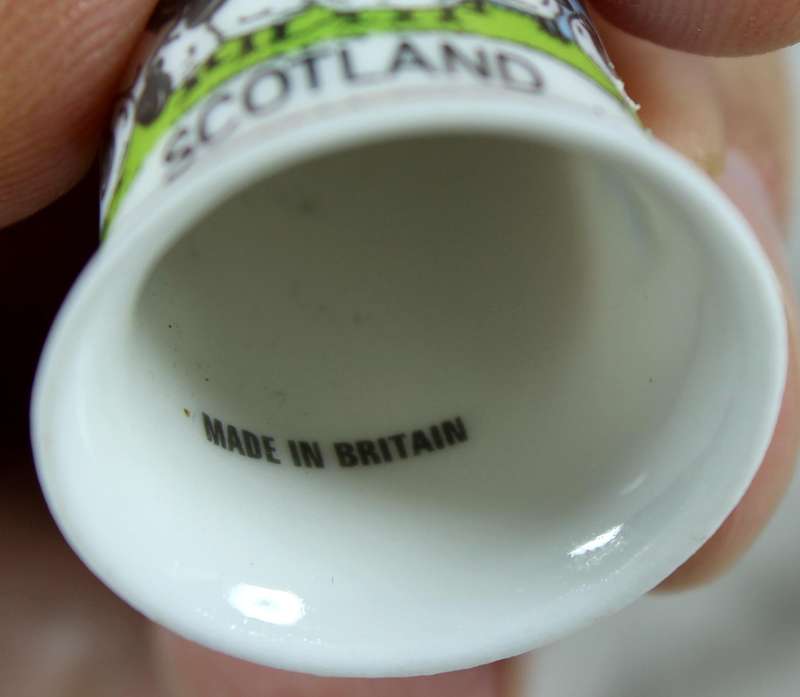 Bone China thimble - Scotland