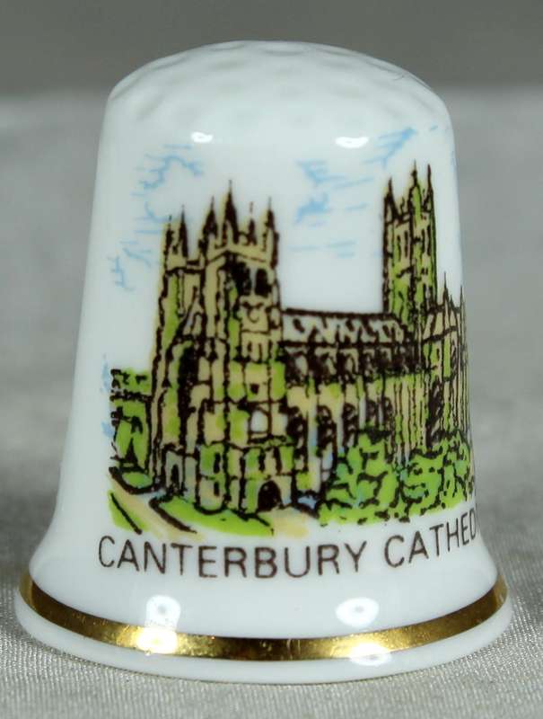 Bone China thimble - Canterbury Cathedrals