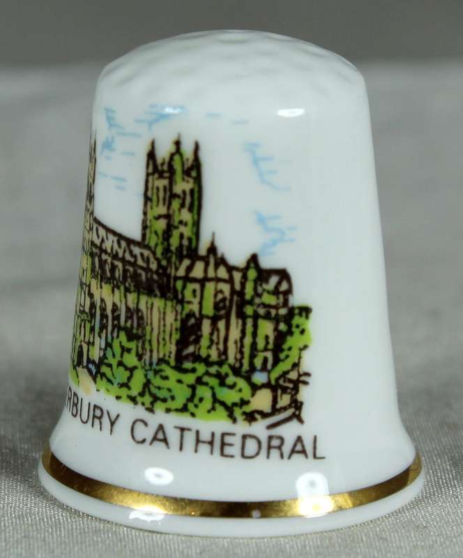 Bone China thimble - Canterbury Cathedrals