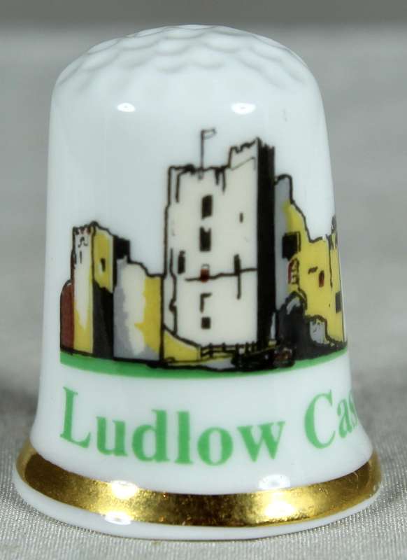 Bone China thimble - Ludlow Castle