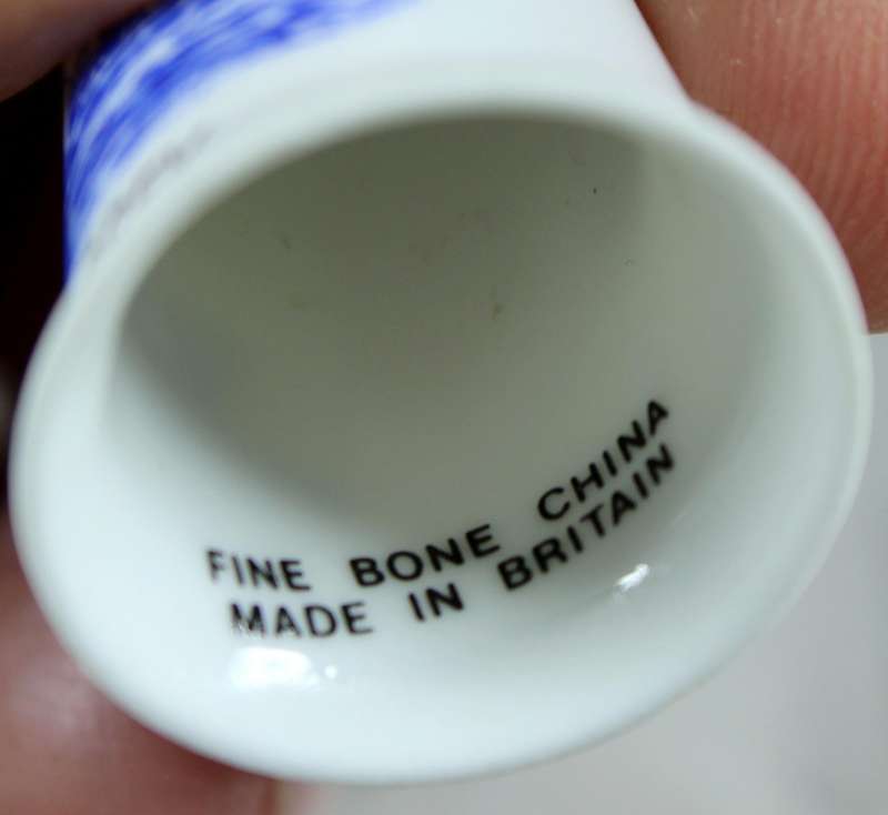 Bone China thimble - Mevagissey