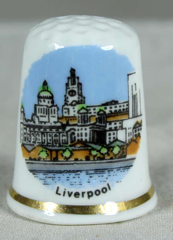 Bone China thimble - Liverpool