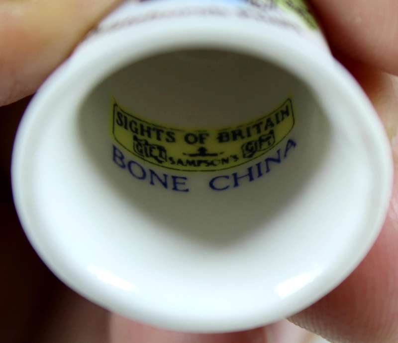 Bone China thimble - Christchurch Priory - Sights of Britain