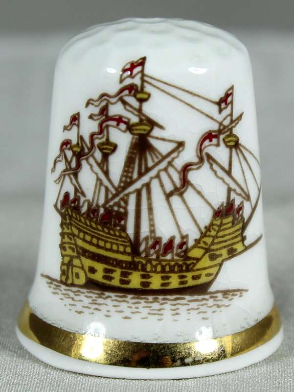 Bone China thimble - Mary Rose - Henry 8th