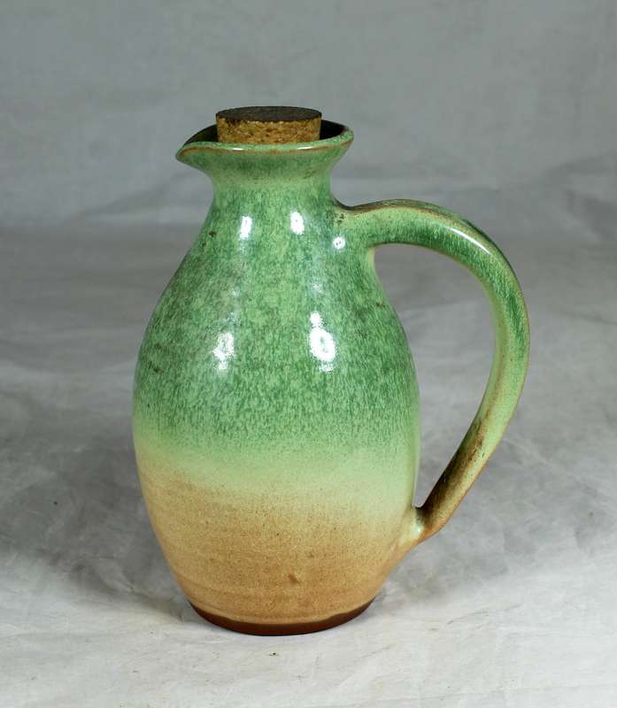 Glazed oil pitcher