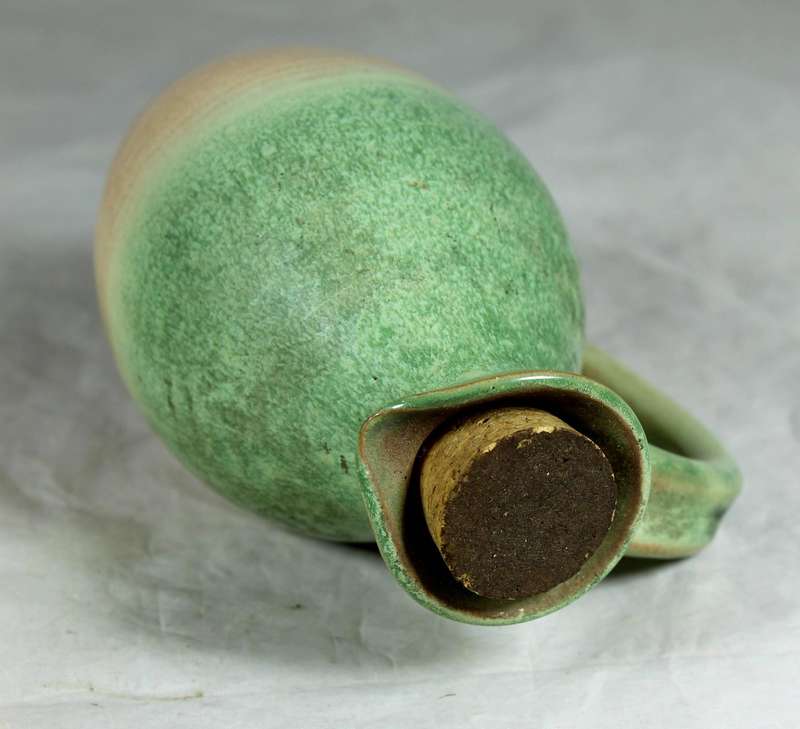 Glazed oil pitcher