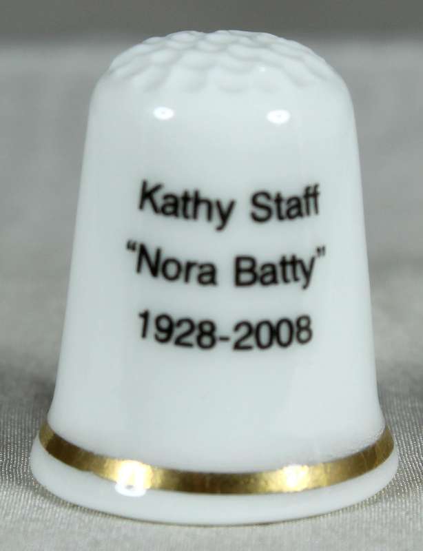 Bone China thimble - Kathy Staff - Nora Batty