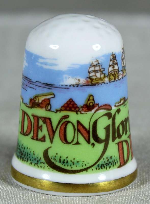 Bone China thimble - Devon Glorious - Loverswall