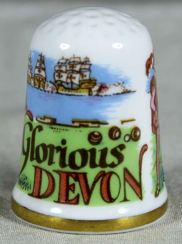 Bone China thimble - Devon Glorious - Loverswall