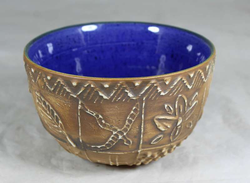 Glazed pottery bowl