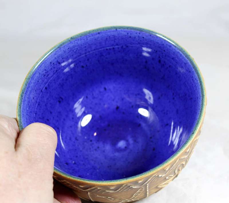 Glazed pottery bowl