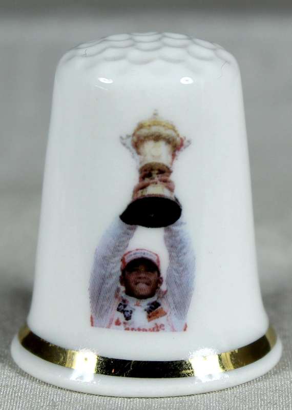 Bone China thimble - Lewis Hamilton - The Thimble Guild