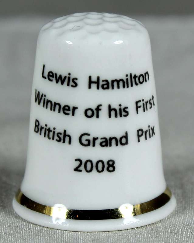 Bone China thimble - Lewis Hamilton - The Thimble Guild