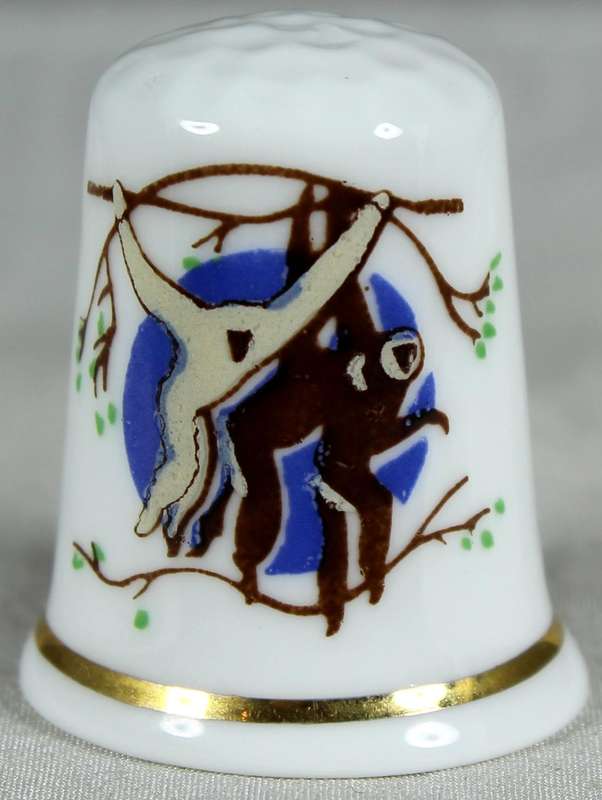Bone China thimble - Paignton Zoo - Fenton