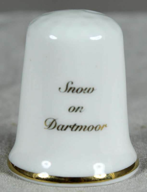 Bone China thimble - Snow on Dortmoor