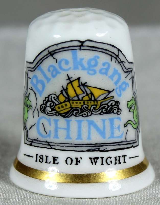 Bone China thimble - Isle of Wight - Sampson Souvenirs