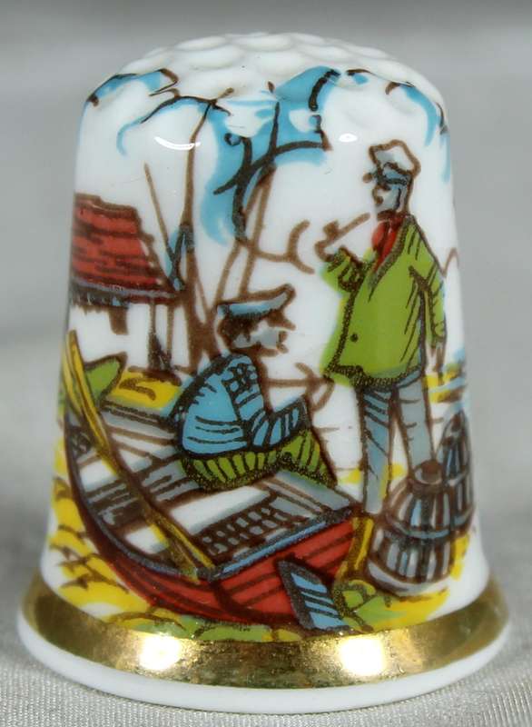Bone China thimble - Fisherman - Finsbury