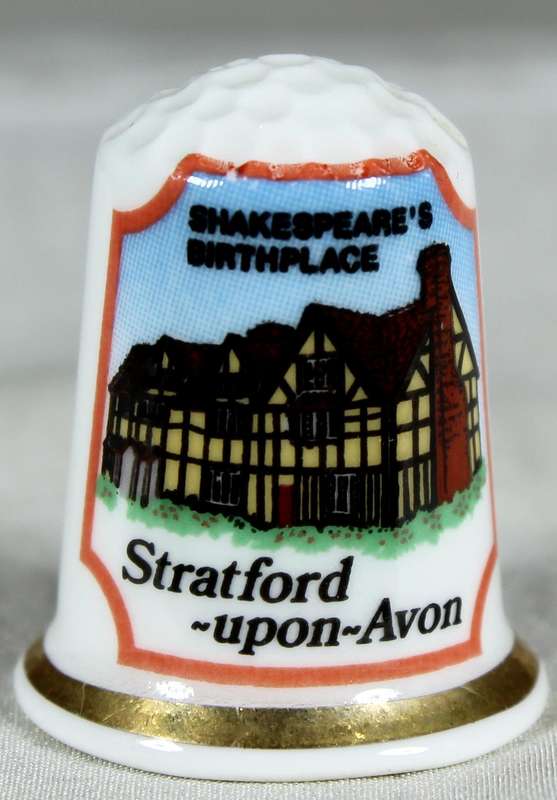Bone China thimble - Shakespeare's Birthplace