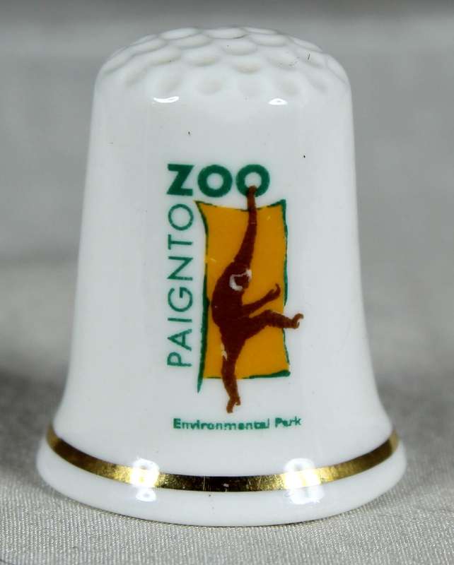 Bone China thimble - Paignton zoo - Sights of Britain