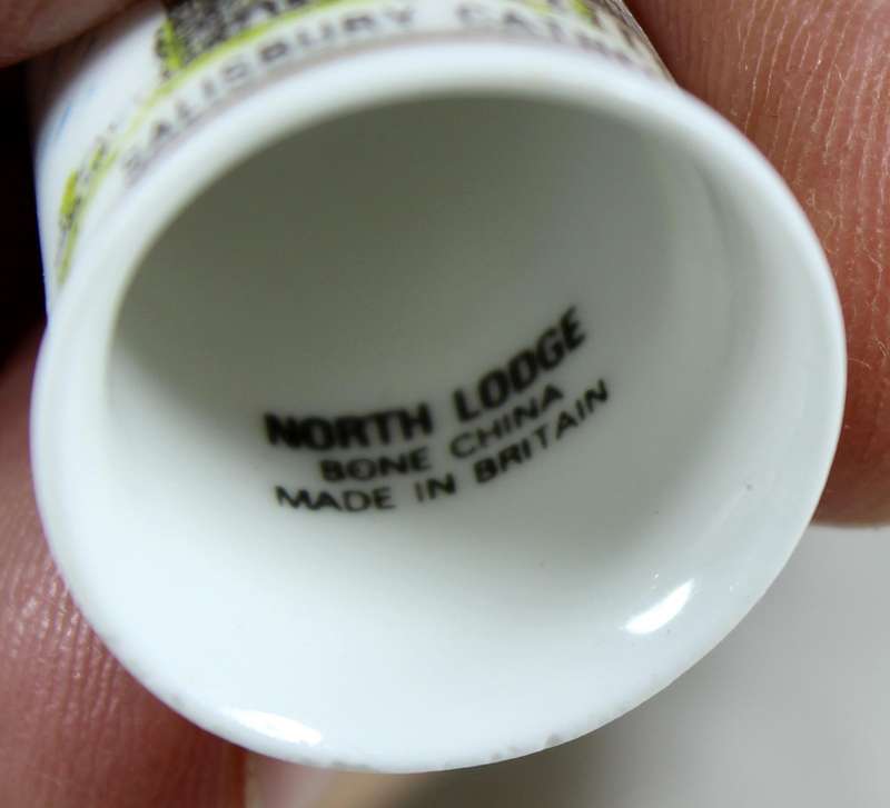 Bone China thimble - Salisbury Cathedral - North Lodge