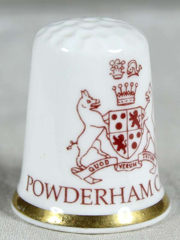 Bone China thimble - Powderham Castle