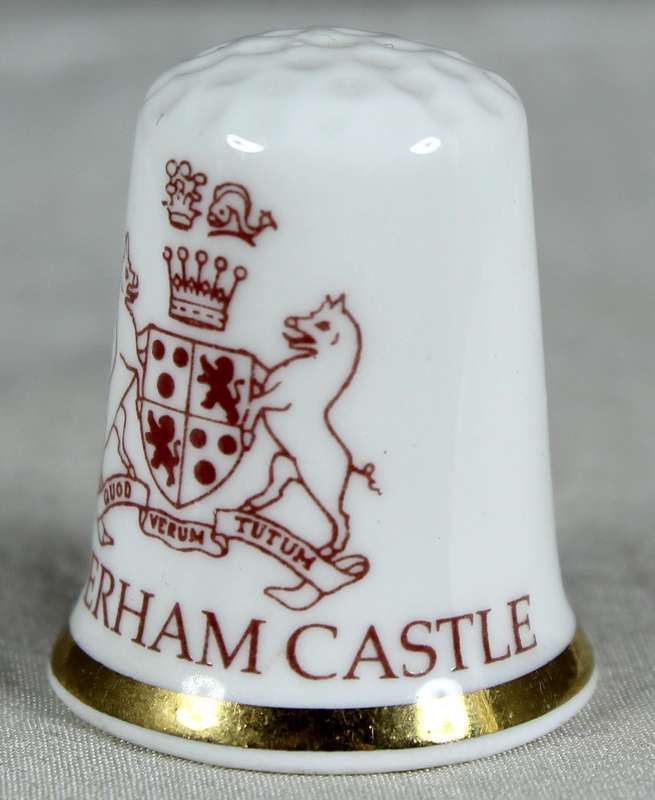 Bone China thimble - Powderham Castle