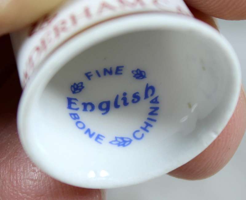 Bone China thimble - Powderham Castle