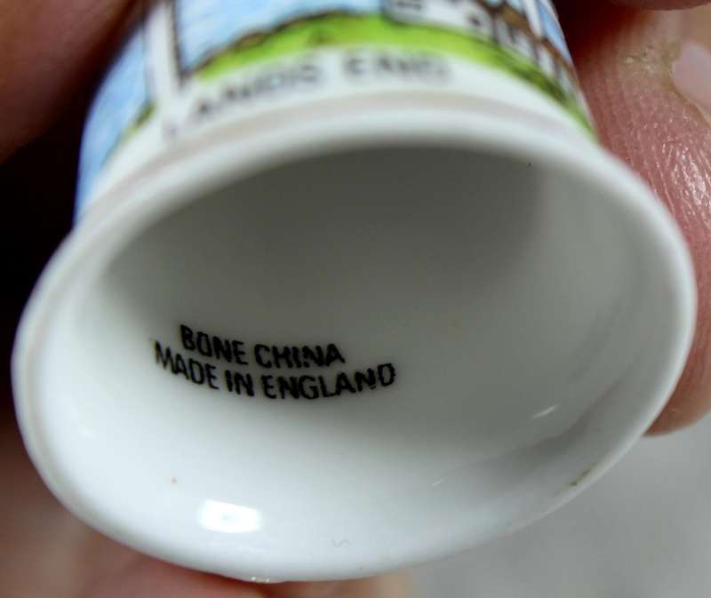 Bone China thimble - Lands End