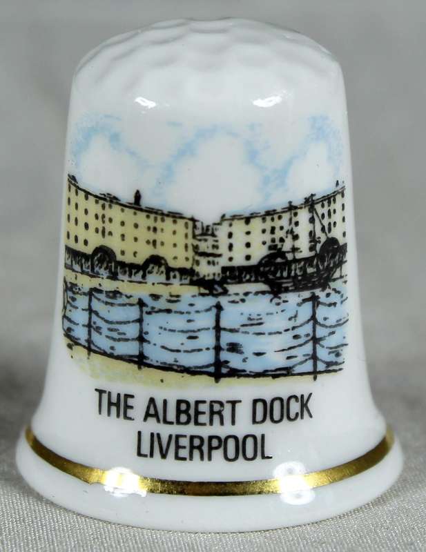 Bone China thimble - The Albert dock - Liverpool