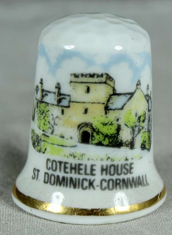 Bone China thimble - Cotehele House - Cornwell - The National Trust