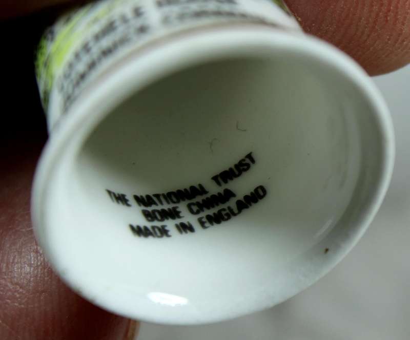 Bone China thimble - Cotehele House - Cornwell - The National Trust