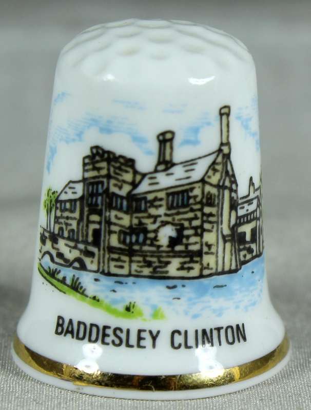 Bone China thimble - Baddesley Clinton - The National Trust