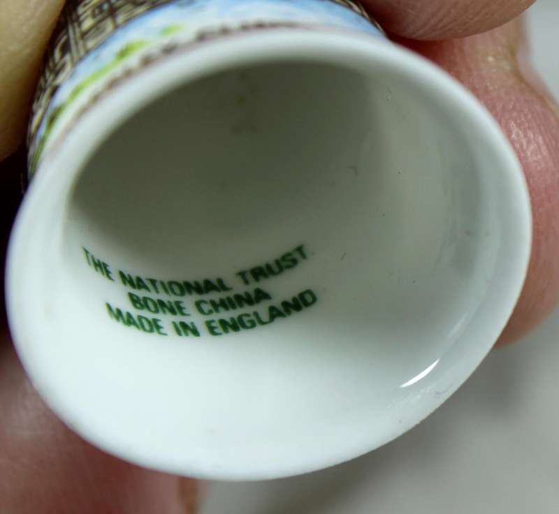 Bone China thimble - Baddesley Clinton - The National Trust