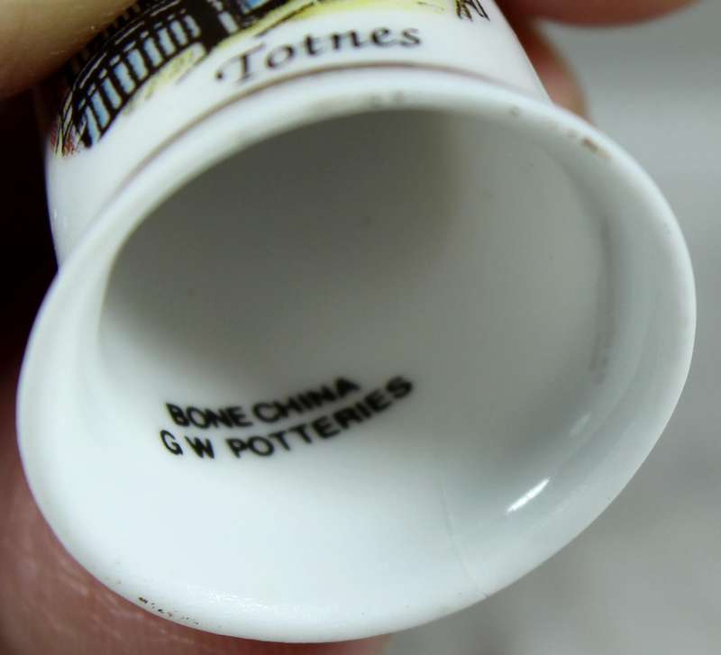 Bone China thimble - Totnes - GW Potteries